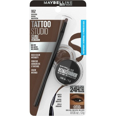 Maybelline Eye Studio Lasting Drama Gel Waterproof Eyeliner - 952 Waterproof Brown - 0.106oz