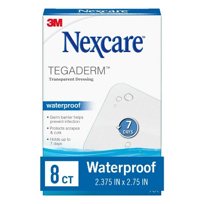 Nexcare Tegaderm Waterproof Transparent Dressing Bandage - 2-3/8 in x 2 3/4 in - 8ct.