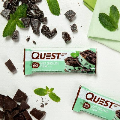 Quest Nutrition Mint Chocolate Chunk Whey Protein Bars - 20g Protein - 4ct