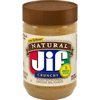 Jif Natural Crunchy Peanut Butter Spread - 16oz