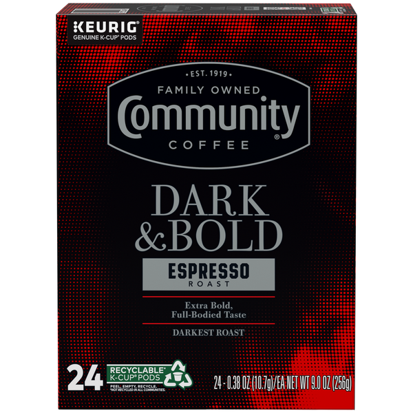 Community Coffee Dark & Bold SS Pods Dark Roast - 24ct