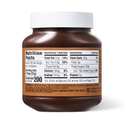 Dark Chocolate Flavored Hazelnut Spread - 13oz - Good & Gather: Creamy Texture
