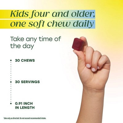 MegaFood Kids Multivitamin with Vitamin C & Vitamin E Soft Chews - Vegetarian - Grape - 30ct