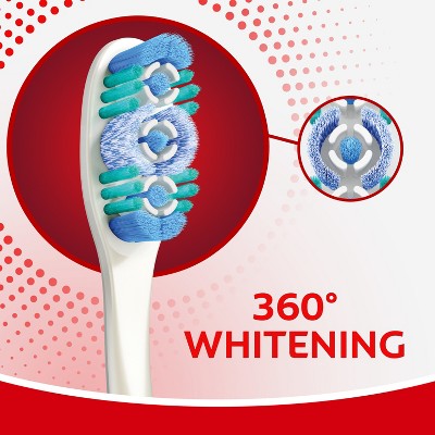 Colgate 360 Optic White Whitening Toothbrush - Soft - 4ct