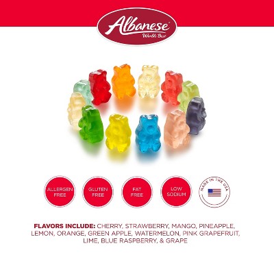 Albanese World's Best 12 Flavor Gummi Bears Candy - 9oz