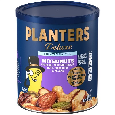 Planters Deluxe Lightly Salted Mixed Nuts-15.25oz: Mild Spice Level
