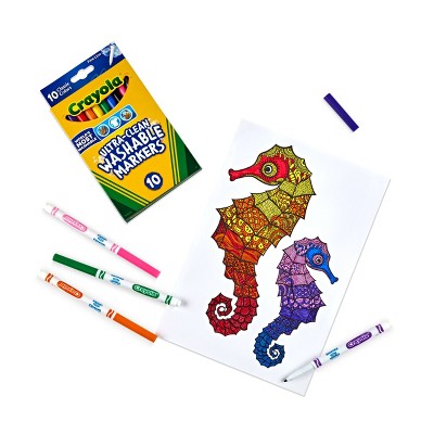 Crayola 10ct Ultra Clean Washable Fine Line Markers, Classic Colors, Classroom Must Haves for Teachers, School Supplies, Ages 3+
