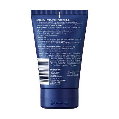 NIVEA Men Maximum Hydration Deep Cleaning Face Scrub with Aloe Vera - 4.4oz