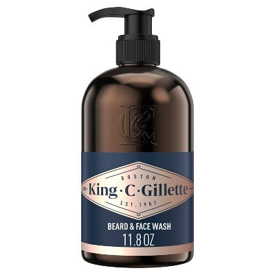 King C. Gillette Men's Beard and Face Wash with Coconut Water - 11.8oz