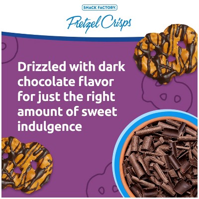 Snack Factory Pretzel Crisps Drizzlers Dark Chocolate Drizzled Pretzels - 5.5oz