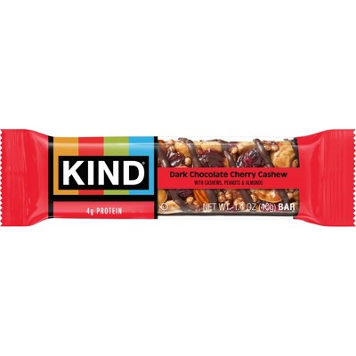 KIND Bars Dark Cherry Cashew Gluten Free Snacks - 16.8oz/12ct