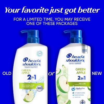 Head & Shoulders Green Apple 2-in-1 Anti Dandruff Shampoo & Conditioner for Dry & Itchy Scalp