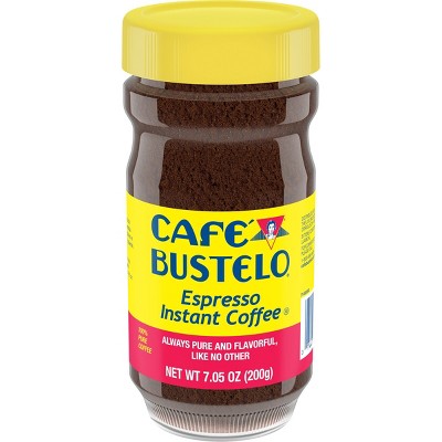Café Bustelo Espresso-Style Dark Roast Instant Coffee - 7.05oz: Instant, Has Preparation Instructions