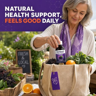 Sambucol Black Elderberry Vegan Immune Support Syrup - 4 fl oz
