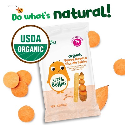 Little Bellies Organic Sweet Potato Pick-Me Sticks Baby Snacks - 0.56oz