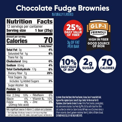 Fiber One Chocolate Fudge Brownies - 10.6oz - 12ct