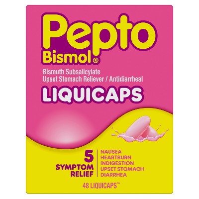 Pepto-Bismol 5 Symptom Stomach Relief - Liquicaps