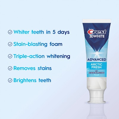 Crest 3D White Advanced Teeth Whitening Arctic Fresh Toothpaste - 3.3oz