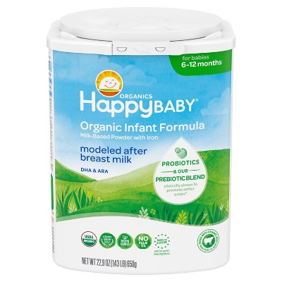 Happy Baby Organic Infant Formula Powder - Stage 2 - 22.9oz