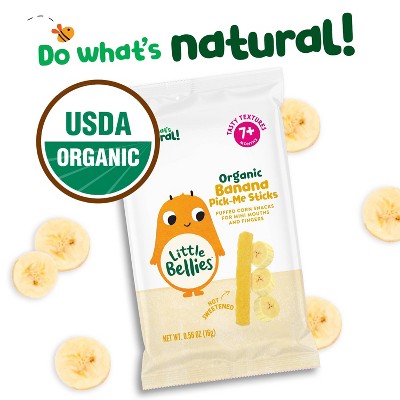 Little Bellies Organic Banana Pick-Me Sticks Baby Snacks - 0.56oz