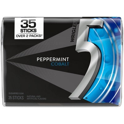 5 Gum Sugar-Free Peppermint Cobalt Gum - 35ct
