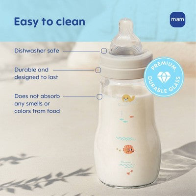 MAM Feel Good Glass Baby Bottle - 6 fl oz