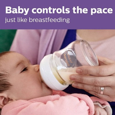 Philips Avent Glass Natural Baby Bottle with Natural Response Nipple