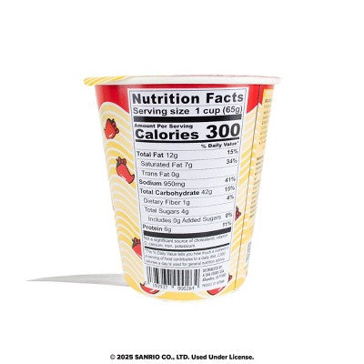 A-Sha Hello Kitty Spicy Cup Noodle Soup - 2.29oz