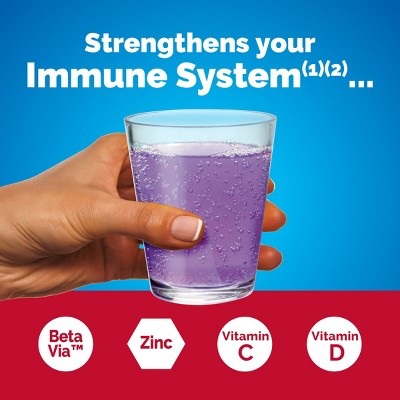 Emergen-C Immune+ Dietary Supplement Powder Drink Mix with Vitamin C - Elderberry - 18ct