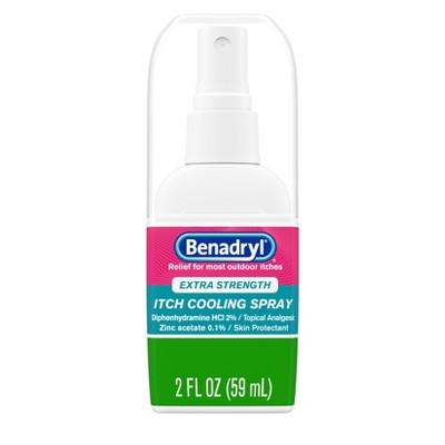 Benadryl Extra Strength Anti-Itch Cooling Spray - Travel Size - 2 fl oz