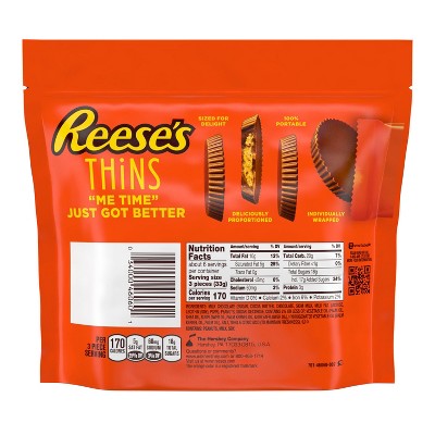 Reese's Peanut Butter Cups Thins Milk Chocolate Candy Pouch - 7.37oz