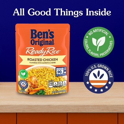 Ben's Original Ready Rice Roasted Chicken Rice Microwavable Pouch - 8.8oz: No Artificial Flavors, Colors Or Preservatives