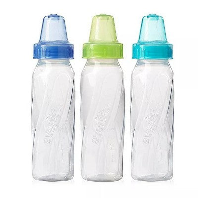 Evenflo Feeding Classic Clear Plastic Baby Bottles - 8oz