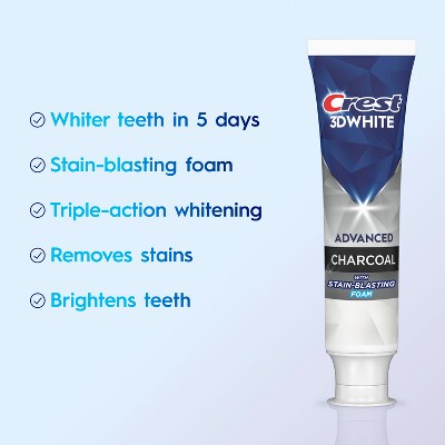 Crest 3D White Advanced Charcoal Teeth Whitening Toothpaste