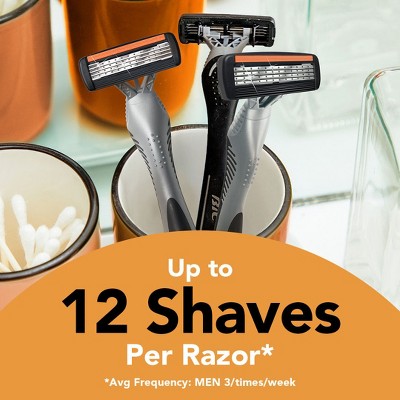 BiC Flex 4 Sensitive Men's Disposable 4-Blade Razors - 3ct: Aloe, Vitamin E Enriched, Face, Head, Chest Use