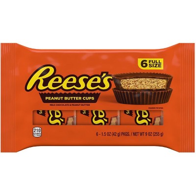 Reese's Peanut Butter Cups Milk Chocolate Candy - 6ct