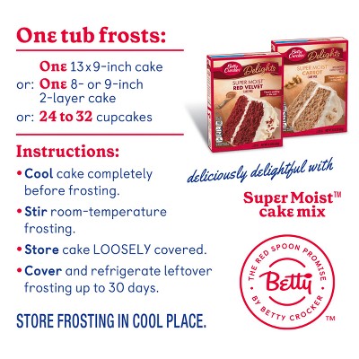 Betty Crocker Rich and Creamy Cream Cheese Frosting - 16oz: Gluten-Free, Low Sodium