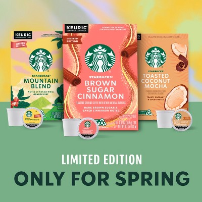 Starbucks Mountain Blend Medium Roast Keurig K-Cup Coffee Pods - 22ct: Arabica Beans, Orange, Cocoa