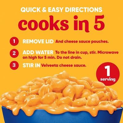 Velveeta Shells & Cheese Original Mac and Cheese Single Bowl Easy Microwavable Dinner - 5oz