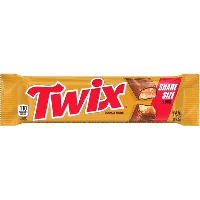 Twix Chocolate Caramel Candy Cookie Bars Sharing Size - 3.02oz