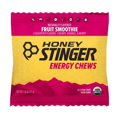 Honey Stinger Organic Energy Chews Fruit Smoothie: Nutrition Gels & Chews, Cherry Berry Orange, 1.8oz, Ready to Eat