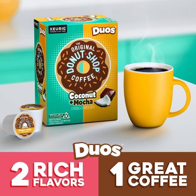The Original Donut Shop Duos Coconut + Mocha Keurig Single-Serve K-Cup Coffee Pods, Medium Roast Coffee - 24ct