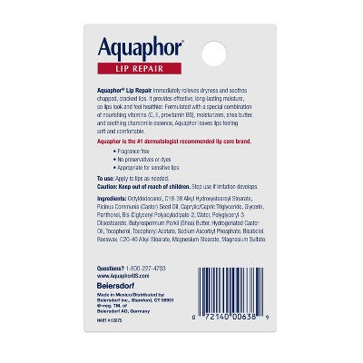 Aquaphor Immediate Relief Lip Repair Balm