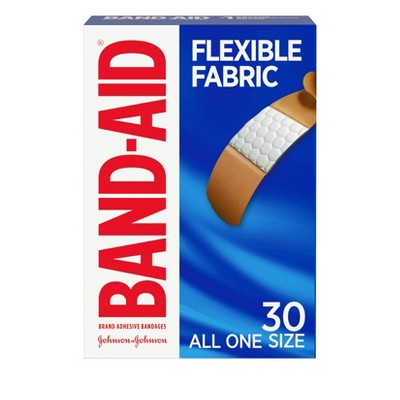 BAND-AID Flexible Fabric Brand Comfortable Protection Bandages - 30ct