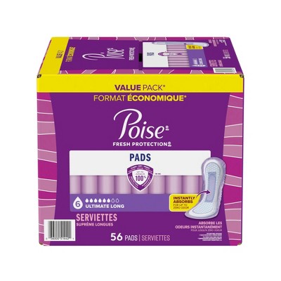 Poise Incontinence Bladder Control & Postpartum Pads - Ultimate Absorbency