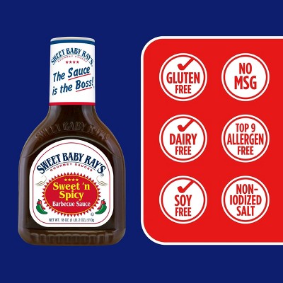 Sweet Baby Ray's Sweet 'n Spicy Barbecue Sauce - 18oz: Gluten-Free