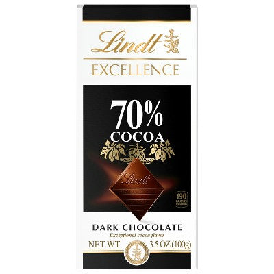 Lindt Excellence 70% Cocoa Dark Chocolate Candy Bar - 3.5 oz.