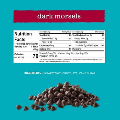Enjoy Life Dark Chocolate Dairy Free Vegan Baking Morsels - 9oz