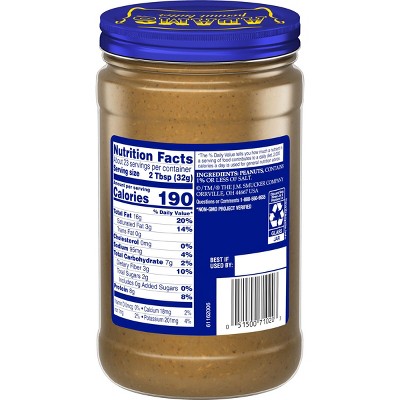 Adam's 100% Natural Crunchy Peanut Butter - 26oz