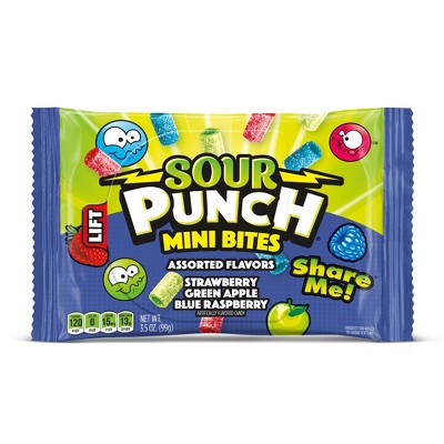 Sour Punch Mini Bites Assorted Flavors Candy - 3.5oz